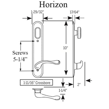 Trilennium Peachtree IPD Active Keyed Handle Set 1-3/4 Door